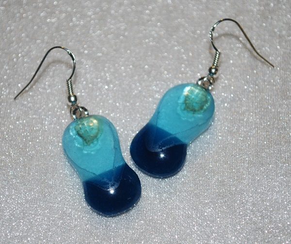 recycled glass earrings