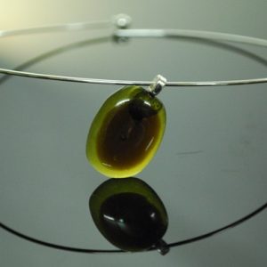 recycled glass necklace