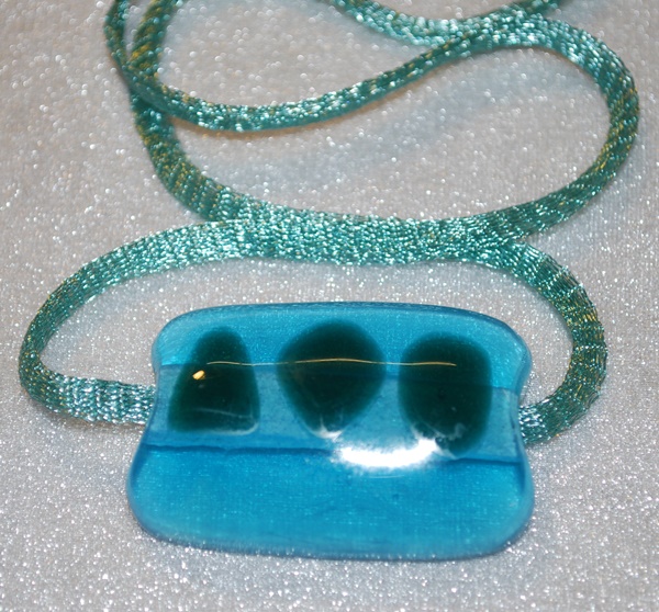 recycled glass necklace