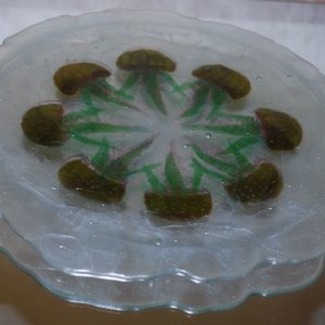 Recycled glass platter